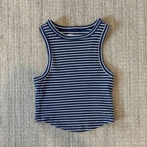 Aerie Striped Navy and White Tank Top